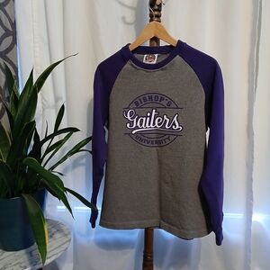 Vintage Gaiters Bishop's University Gray and Purple Long Sleeve Shirt